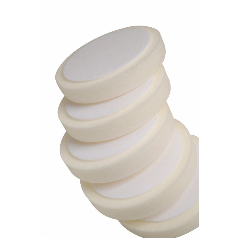 Hard White Compounding Pad with Hook & Loop 150 X 30mm Pack of 5