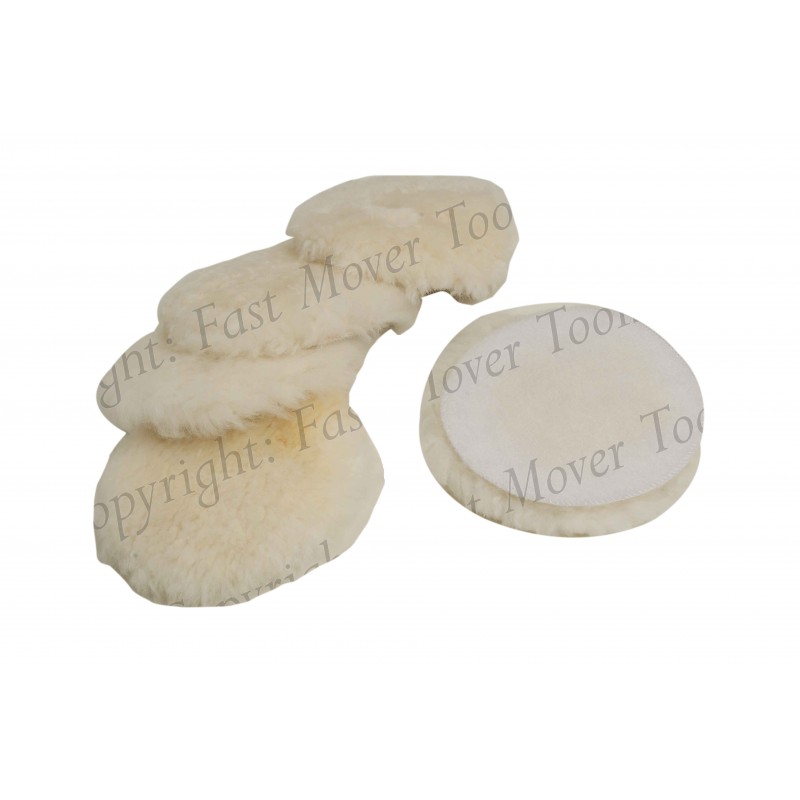 Lambswool Polishing Heads, 5pcs