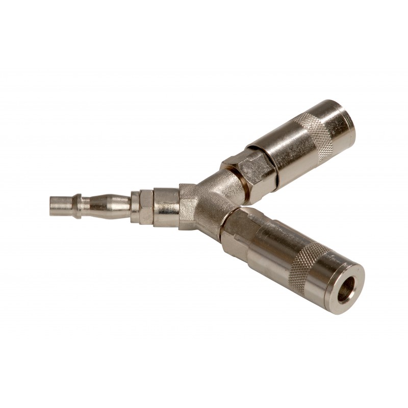 Air Fitting Y Section With 2 x U.K Style Quick Couplers